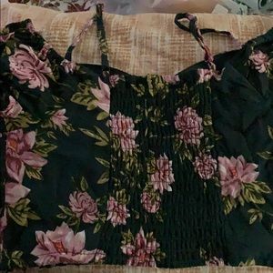 Crop off the shoulder top